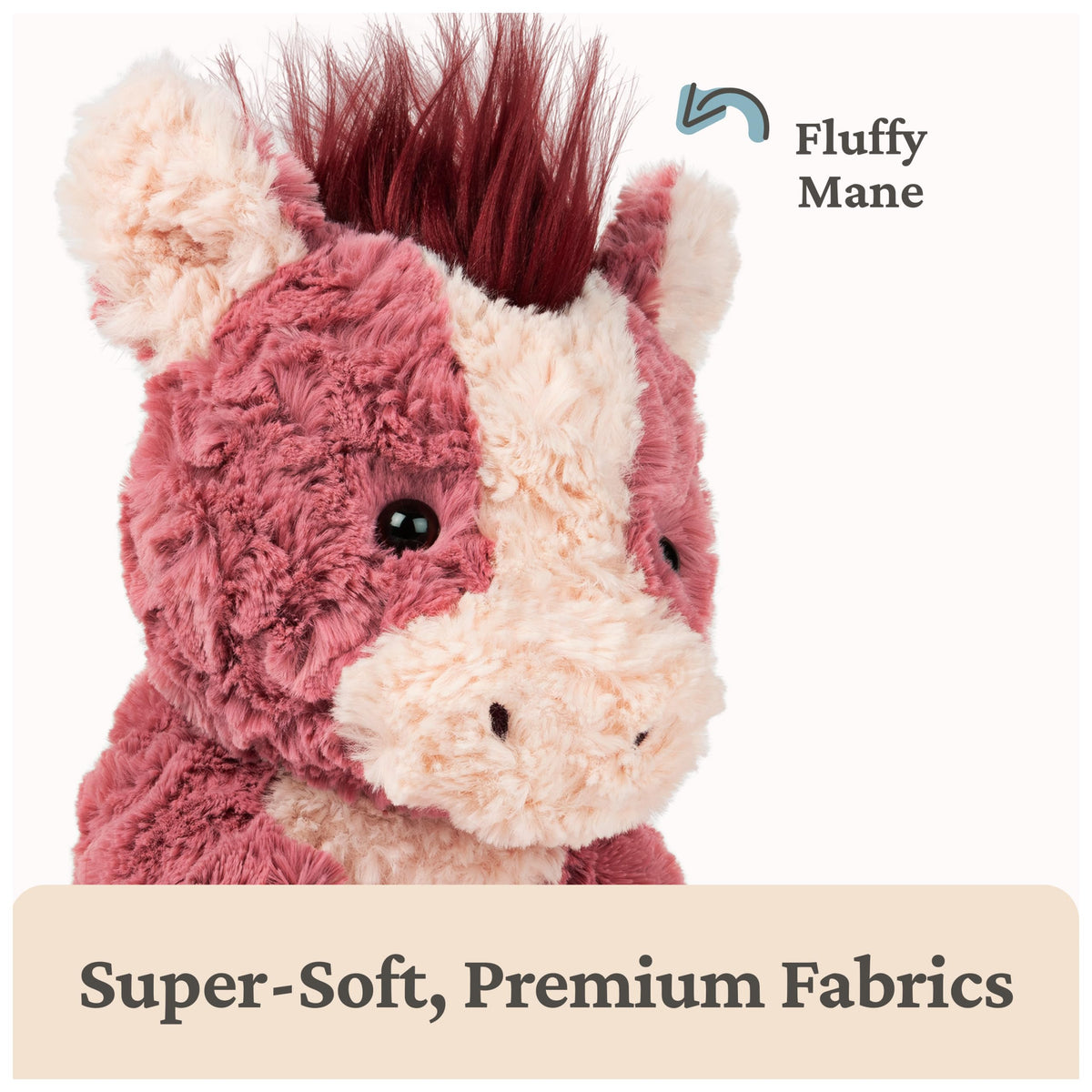 GUND Cozys horse close-up showing ripple texture for grip
