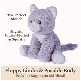 GUND Cozys kitten face with pink nose detail.