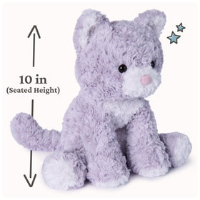 GUND Cozys kitten plush in lavender fur for soothing tactile hugs.