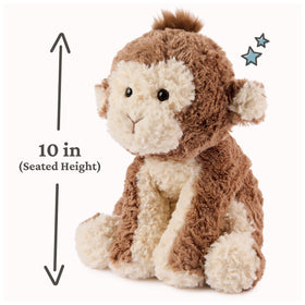 GUND Cozys Monkey soft mocha fur close-up showing comforting texture.