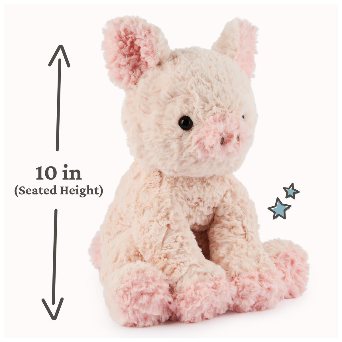 GUND Cozys pig plush face close-up highlighting soft fur
