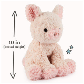 GUND Cozys pig plush face close-up highlighting soft fur