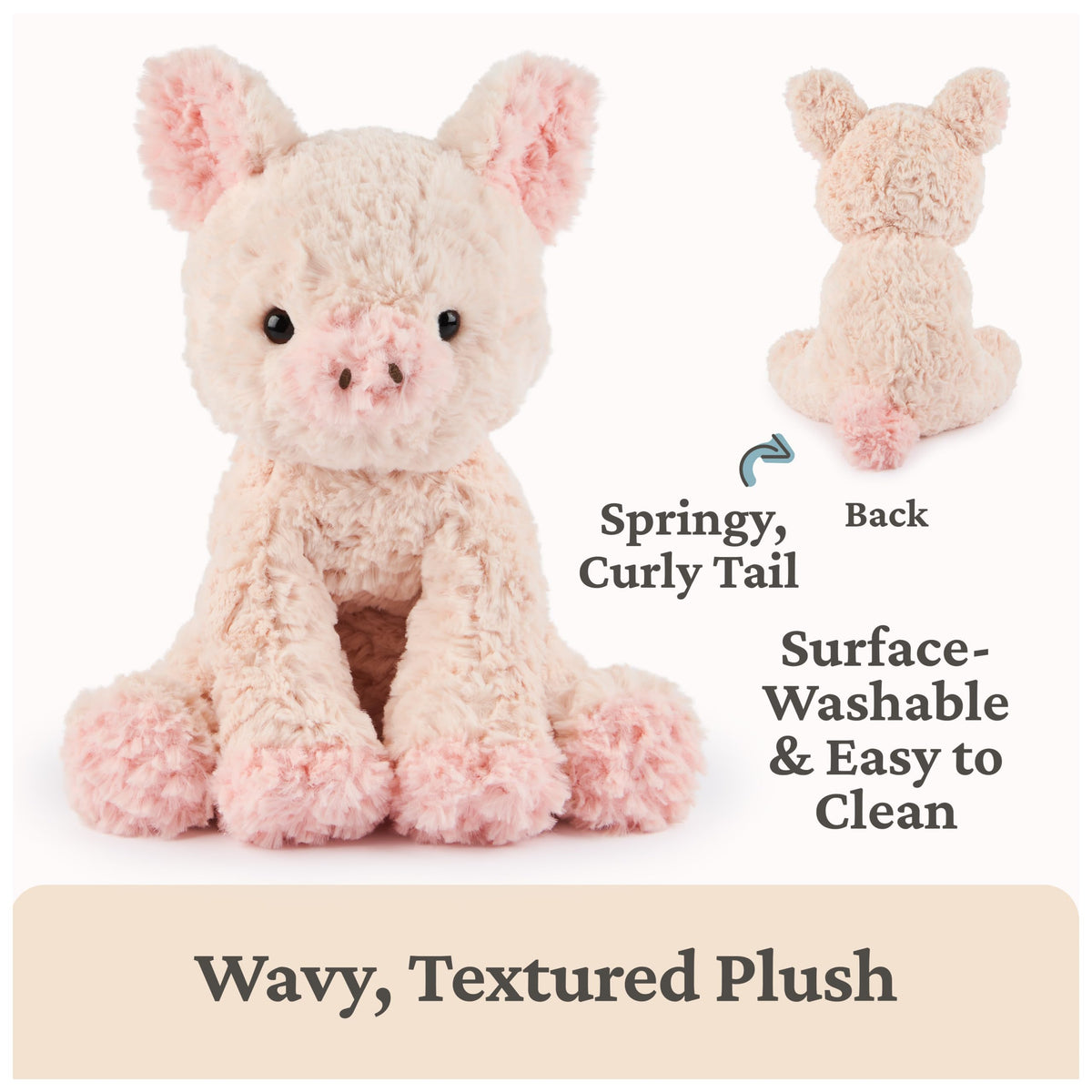 GUND Cozys pig plush floppy limbs inviting squeezes