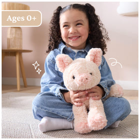 GUND Cozys pig plush textured fur enhances grip and exploration
