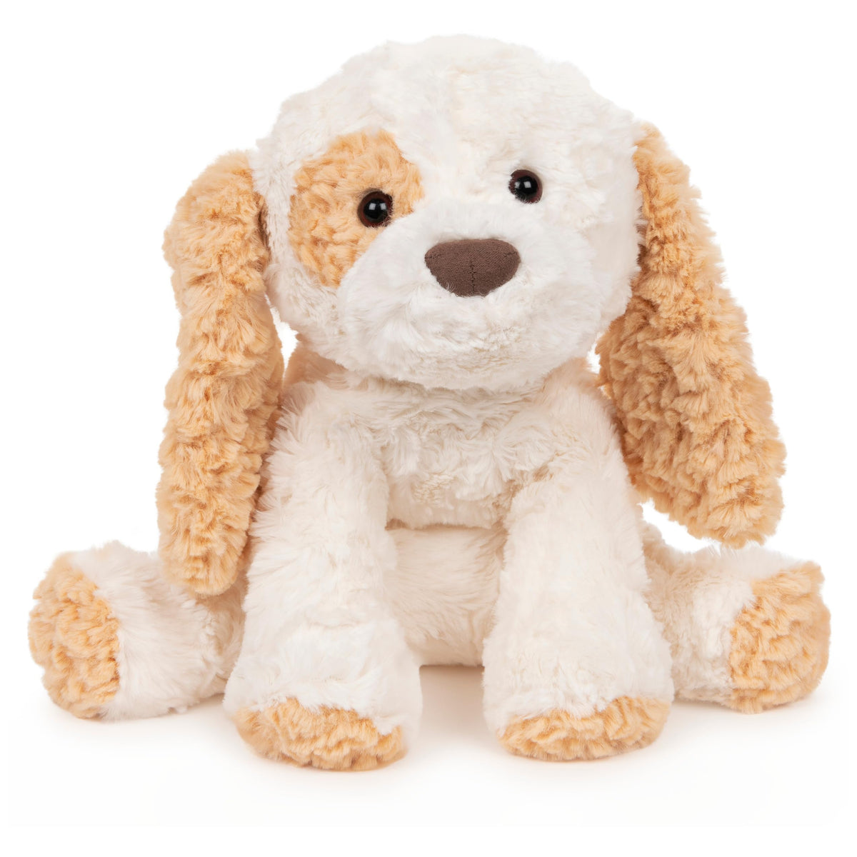 GUND Cozys puppy plush with cream-tan fur, ideal for cuddling and soft hugs.