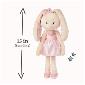 GUND Curtsy Bunny long ears add poseable charm for gentle play.