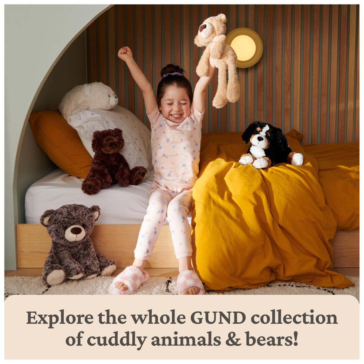 GUND Curtsy Bunny packaging in poly bag makes gifting easy.