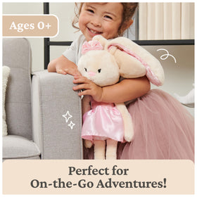 GUND Curtsy Bunny velvet ear lining adds premium plush detail.