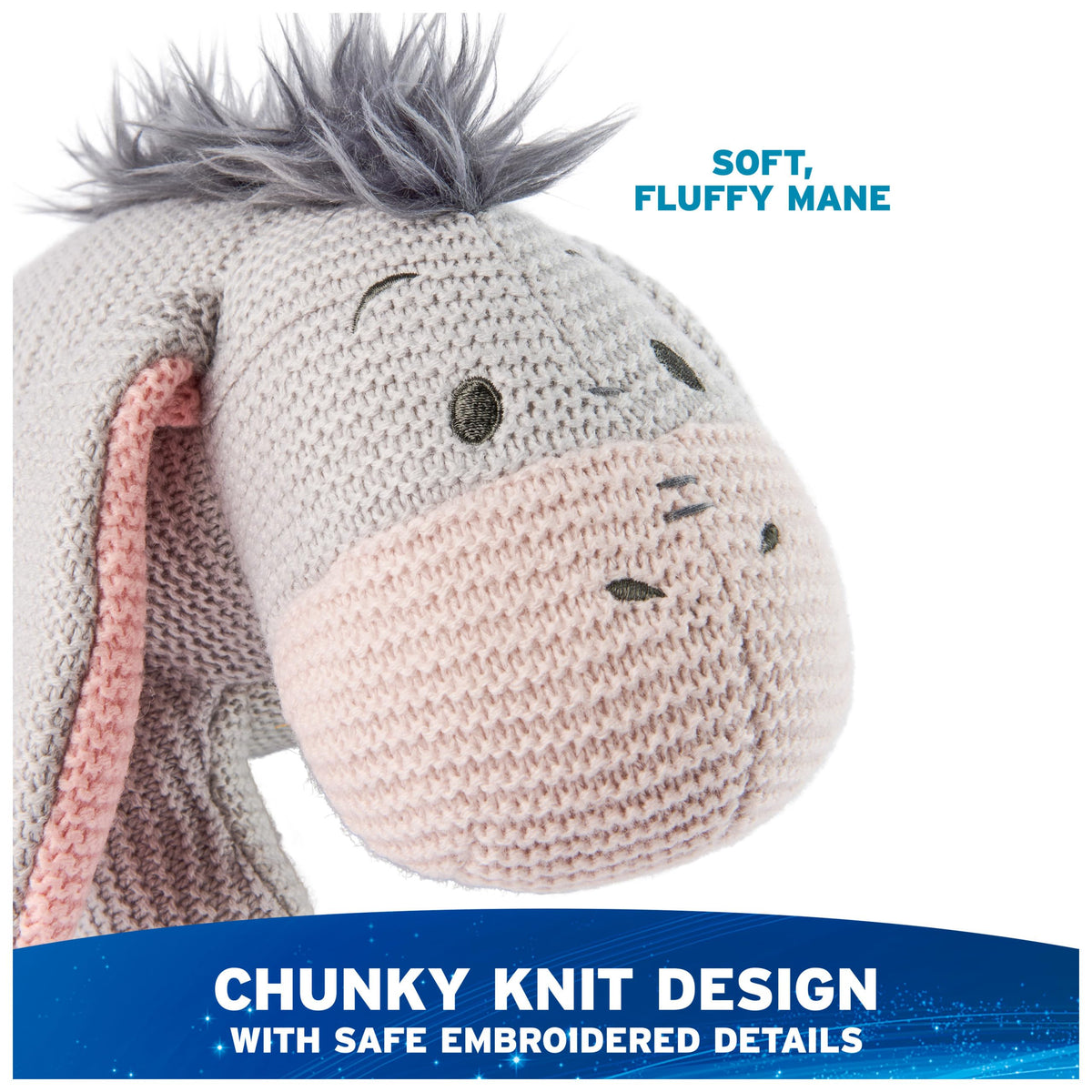 GUND Disney Eeyore hug-ready pose inviting cuddles and play