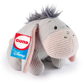 GUND Disney Eeyore knit plush 10-inch, soft cuddly toy for play and display