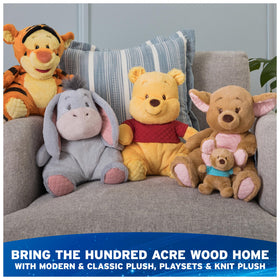 GUND Disney knit plush collection showcases Pooh friends in premium knit style.