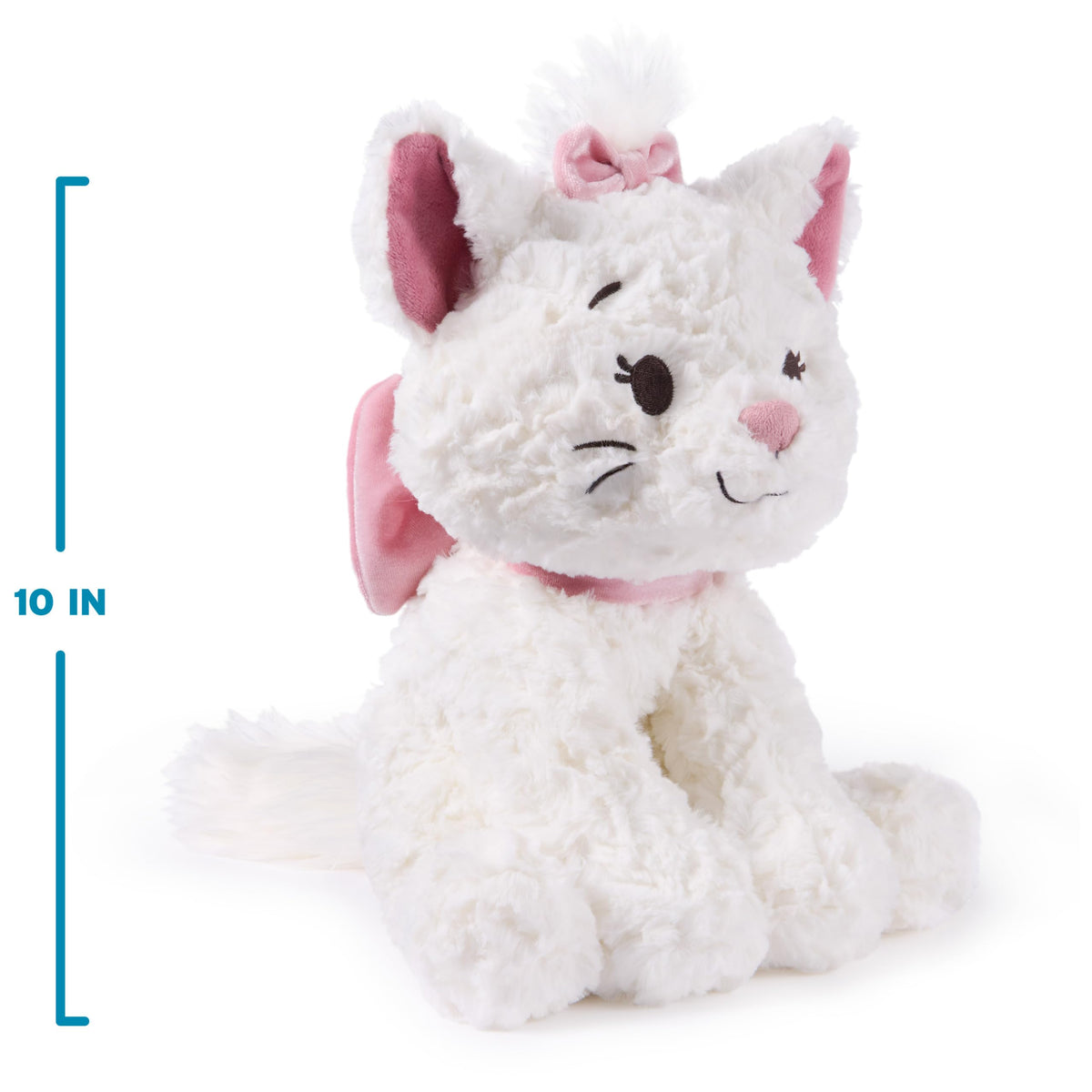 GUND Disney Marie plush with a head tuft for distinctive Aristocats charm