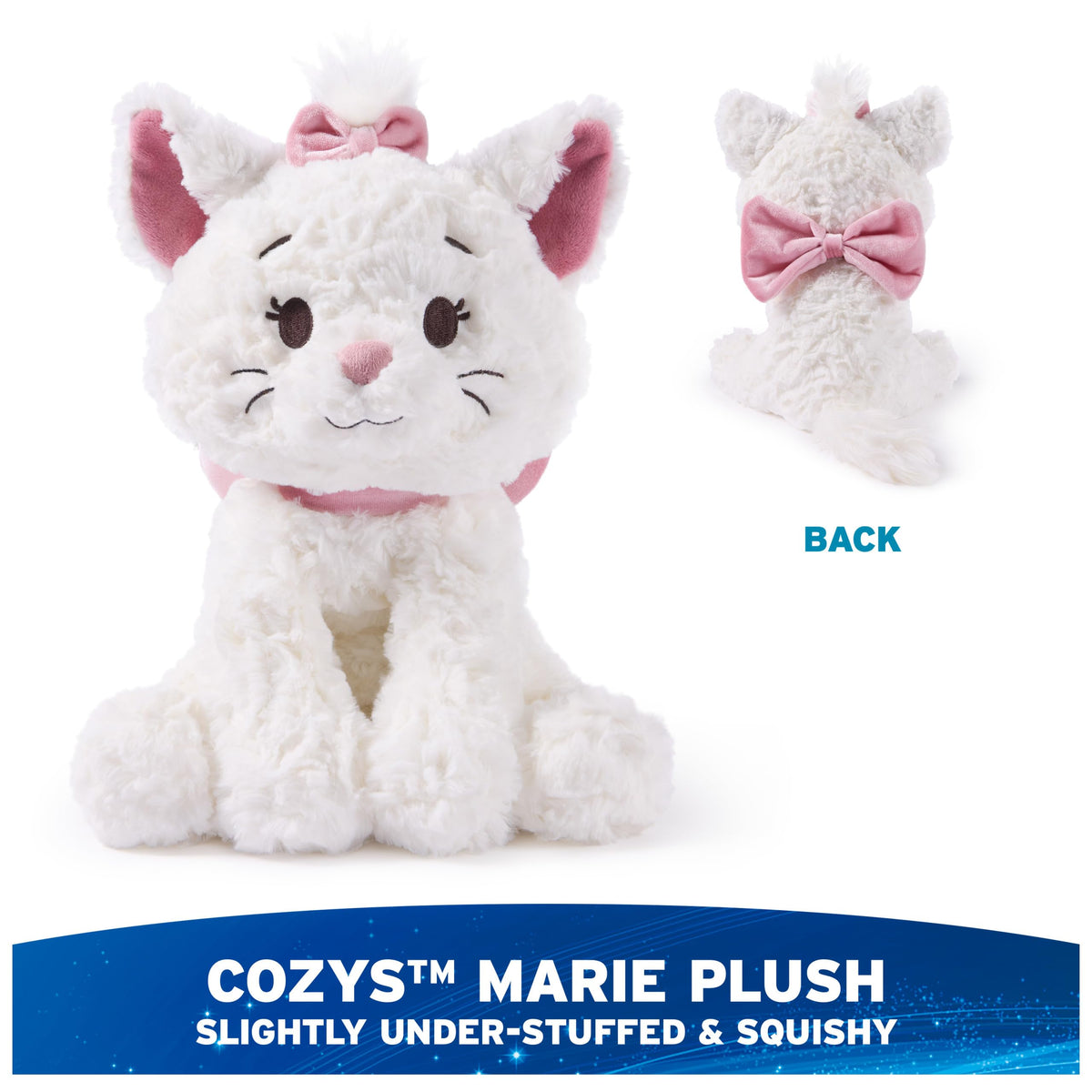 GUND Disney Marie plush with soft floppy limbs for easy hugging and comforting play