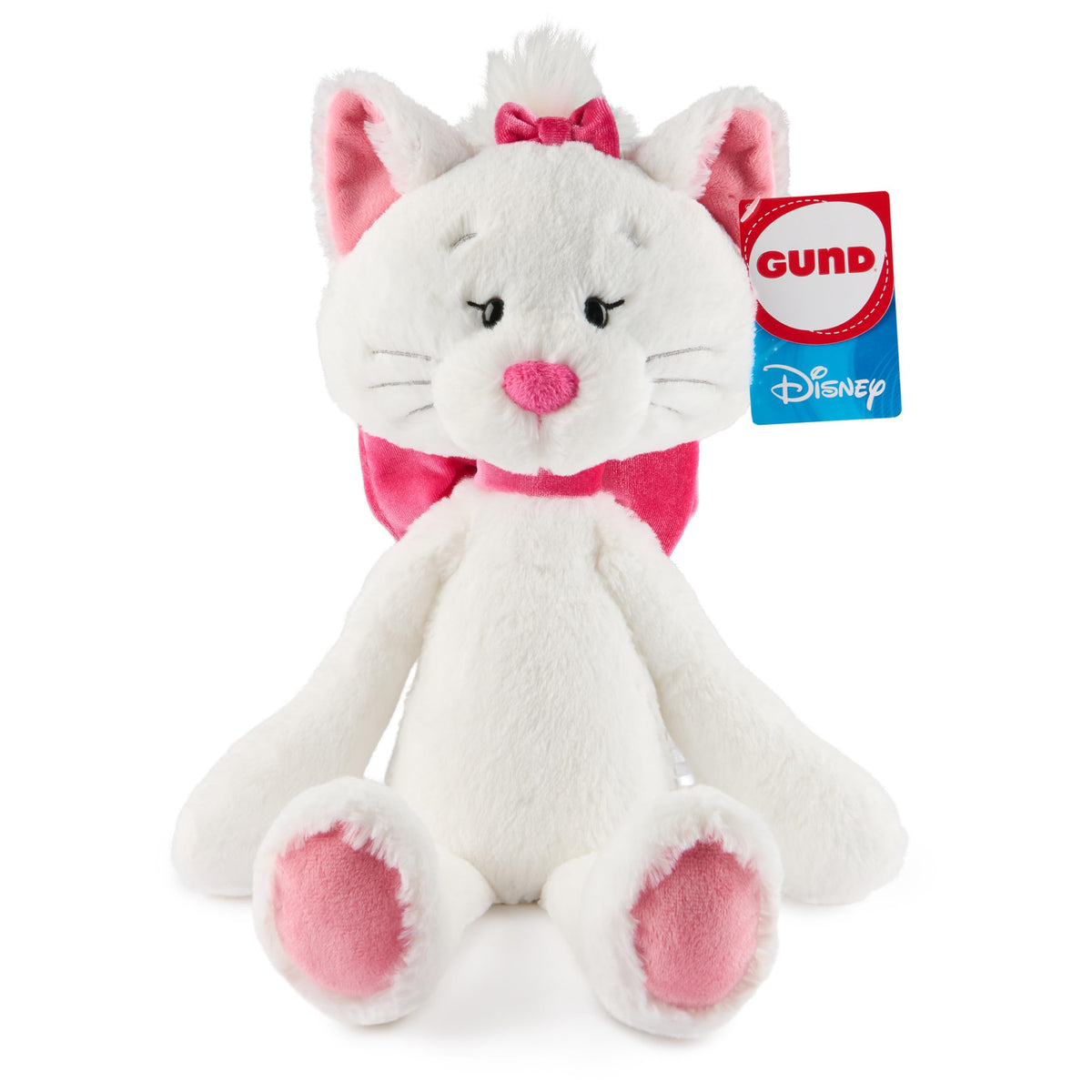 GUND Disney Marie Toothpick Plush 15-inch with pink bow for imaginative play