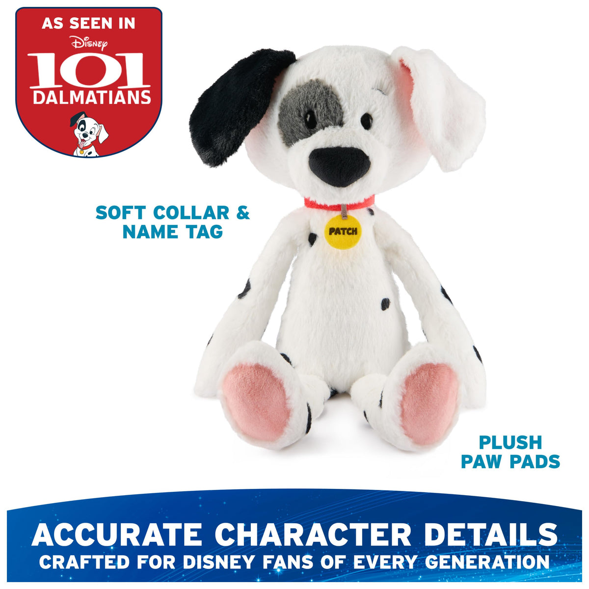 GUND Patch Toothpick plush spotted coat adds cuddly decor and adventure-ready look.