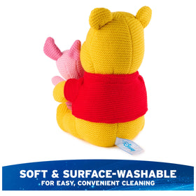 GUND Disney Pooh Piglet knit plush on nursery display for decoration