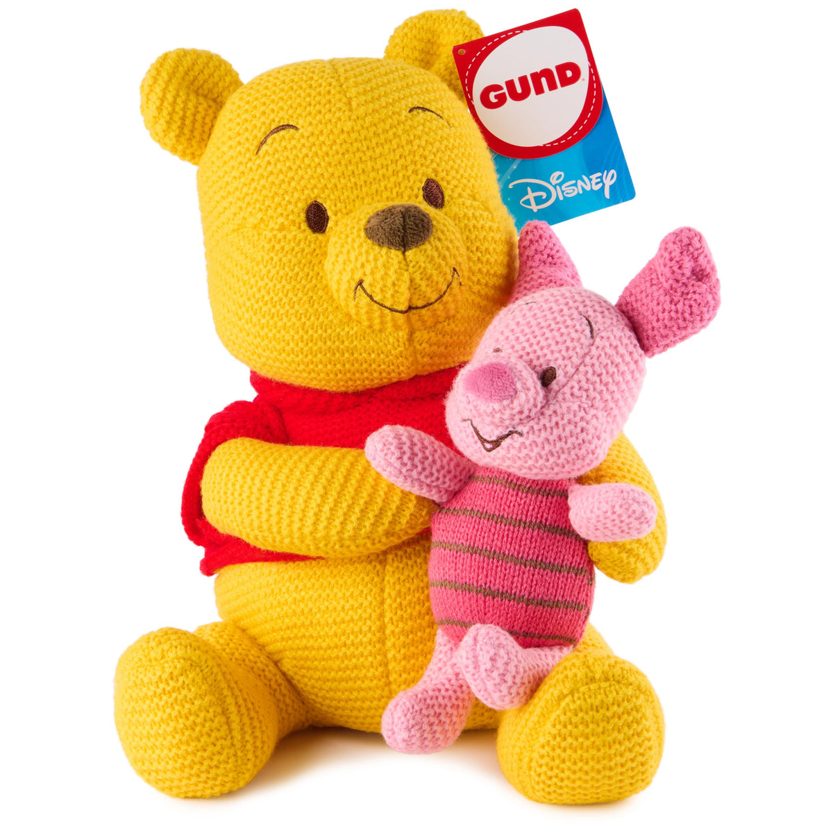 GUND Winnie the Pooh and Piglet knit plush seated ten-inch cuddle companion