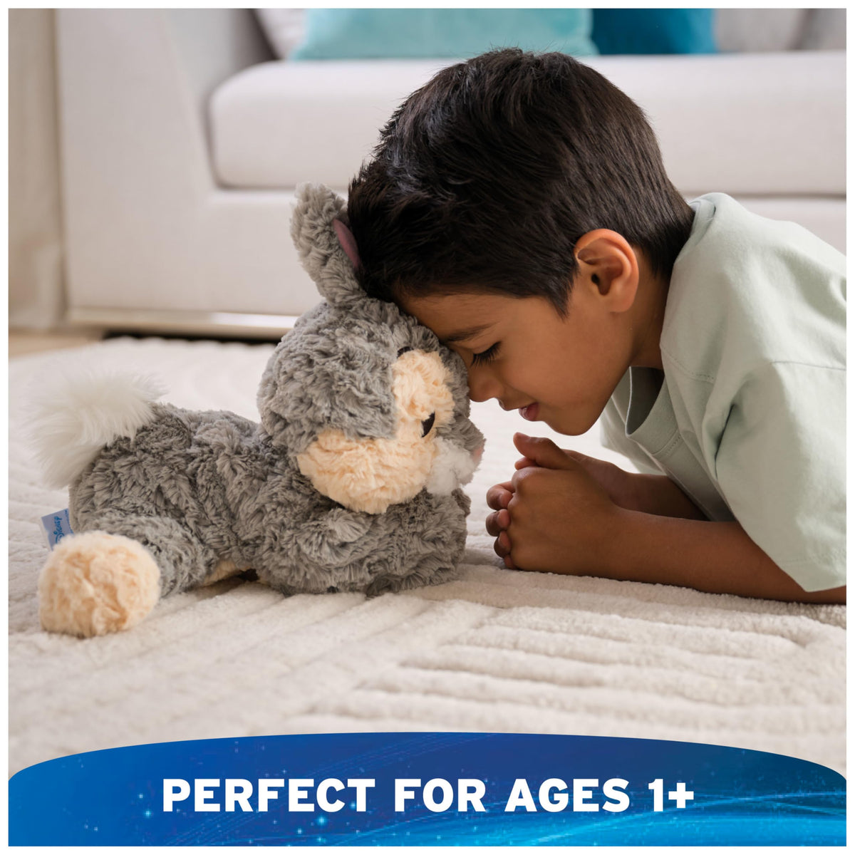 GUND Disney Thumper plush with floppy limbs for hug-friendly squeezes.