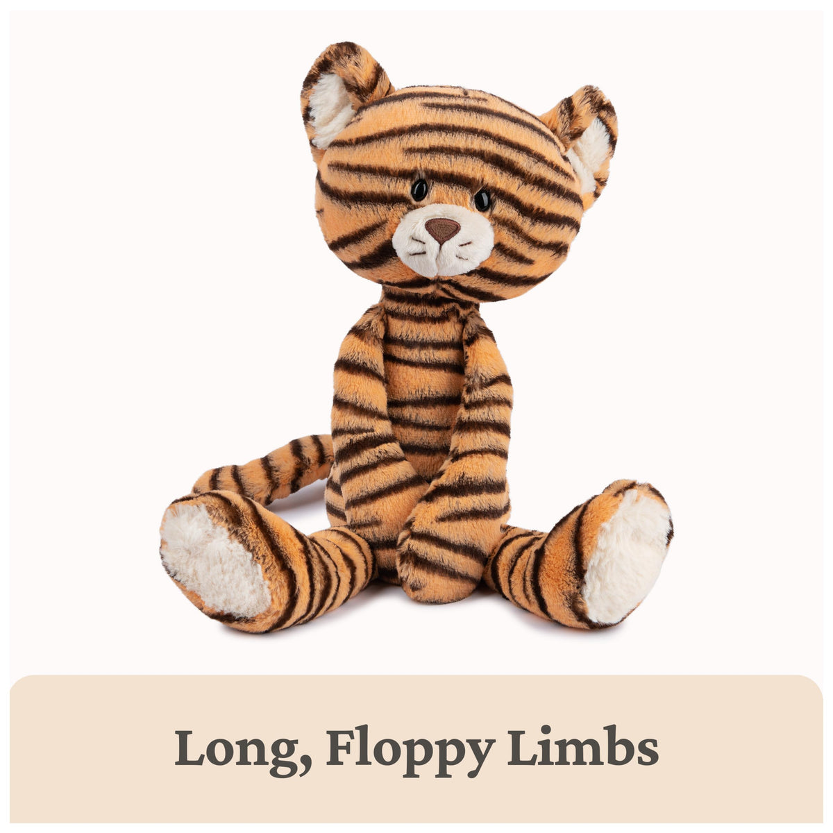 GUND Effe take-along tiger showing its slim, poseable frame for storytelling