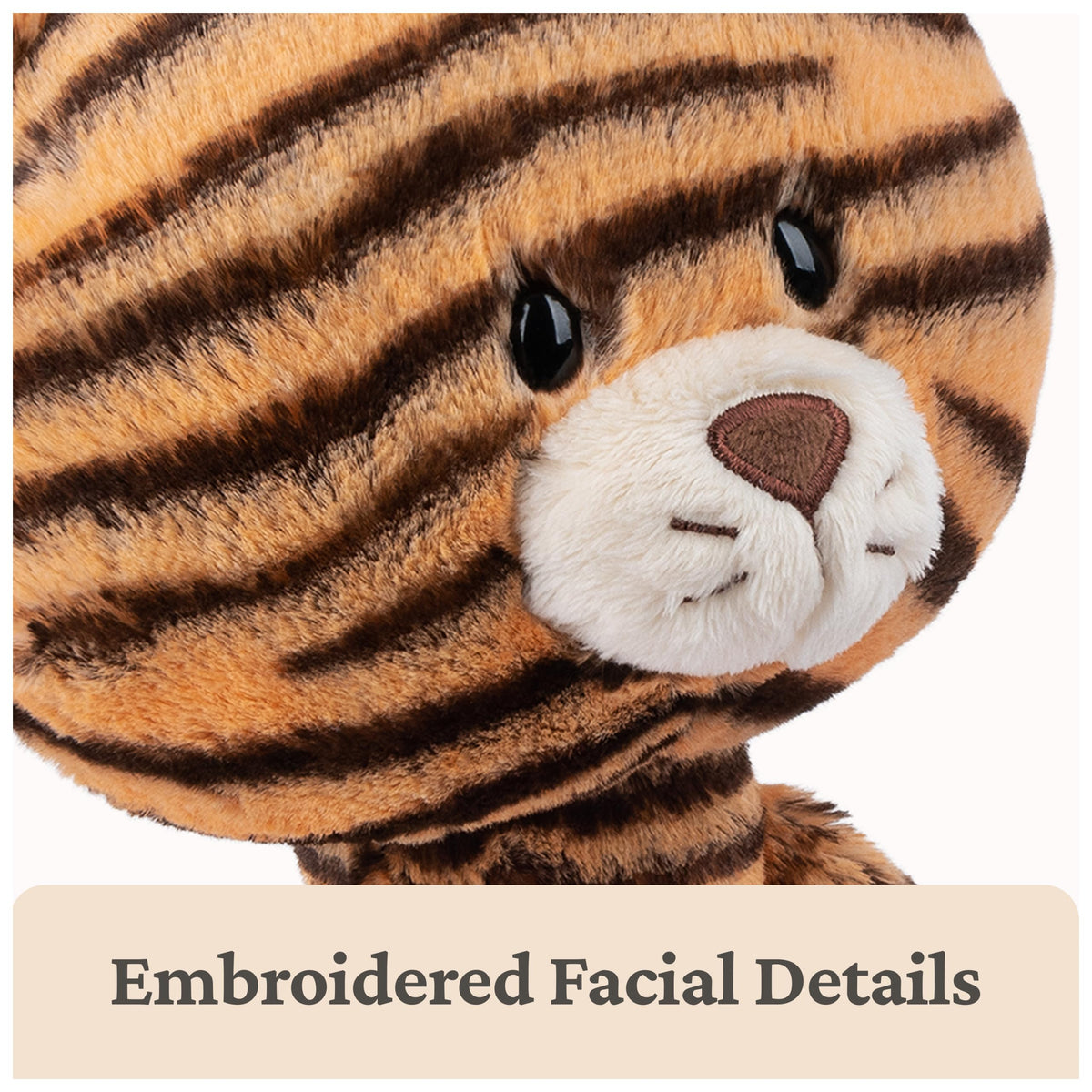 GUND Effe tiger plush back view emphasizing poseable limbs for play