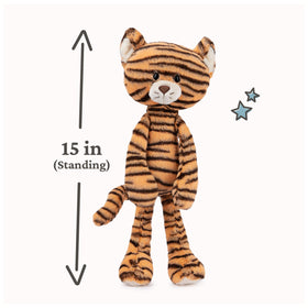 GUND Effe tiger plush front view with soft fur and vivid stripes for visual appeal