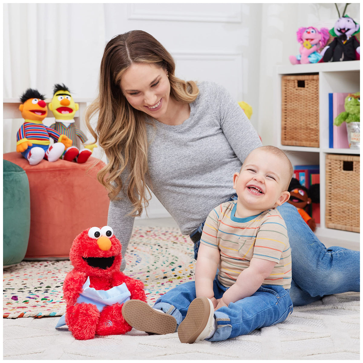Blanket peek-a-boo reveal moment with Elmo