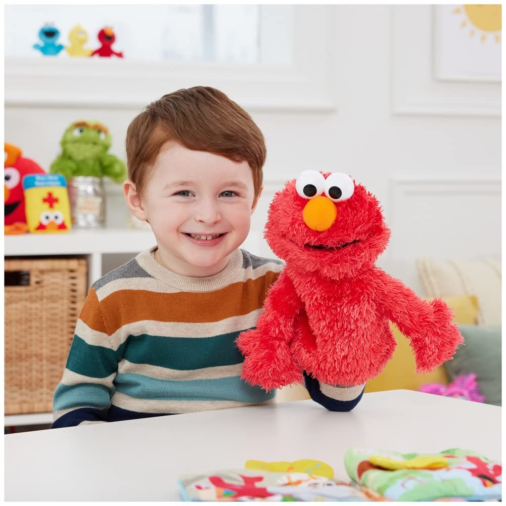 GUND Elmo bright red plush close-up shows soft, cuddly texture