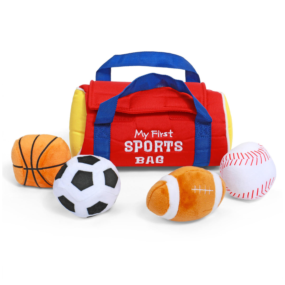 GUND plush toys with embroidered details for safe baby play.