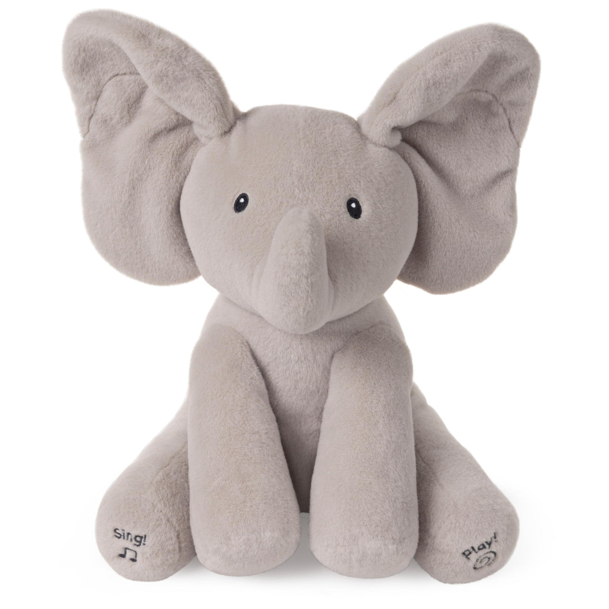 GUND Flappy the Elephant 12-inch singing plush for interactive baby play.