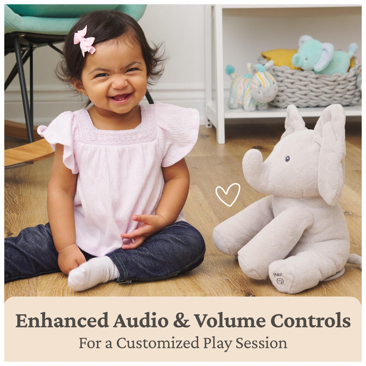 GUND Flappy features a soft plush body for safe snuggles.