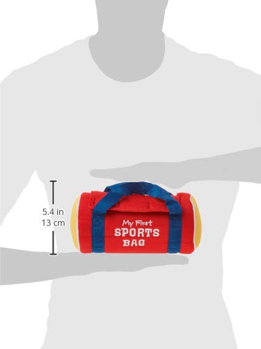 GUND football with built-in rattle provides tactile and auditory play.