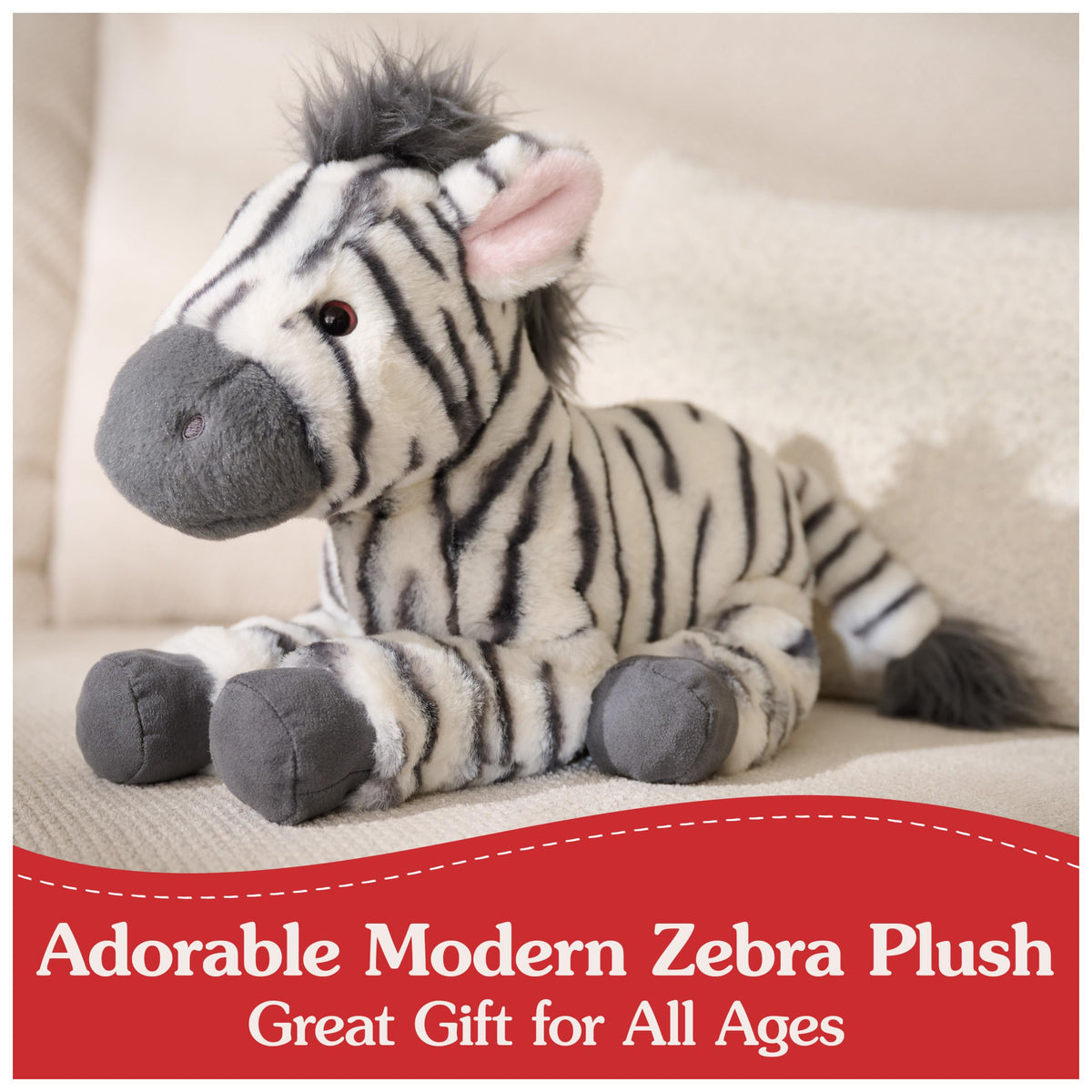 GUND Gemma Zebra Plush mane detail for imaginative play