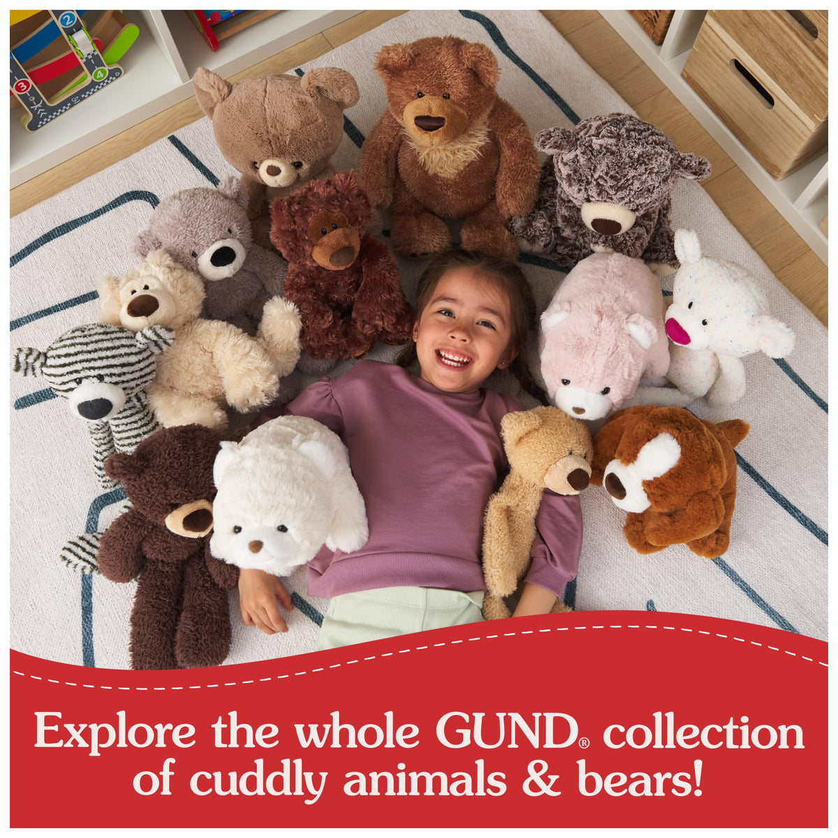 GUND Gemma Zebra Plush safe design for ages 0 and up