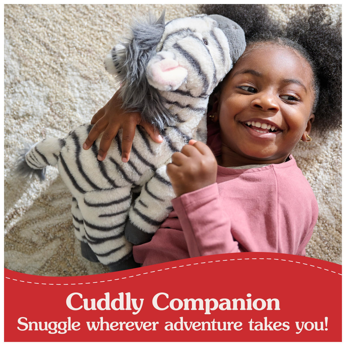 GUND Gemma Zebra Plush soft material for gentle cuddles