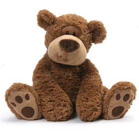GUND Grahm teddy bear face close-up with a friendly smile for comforting hugs