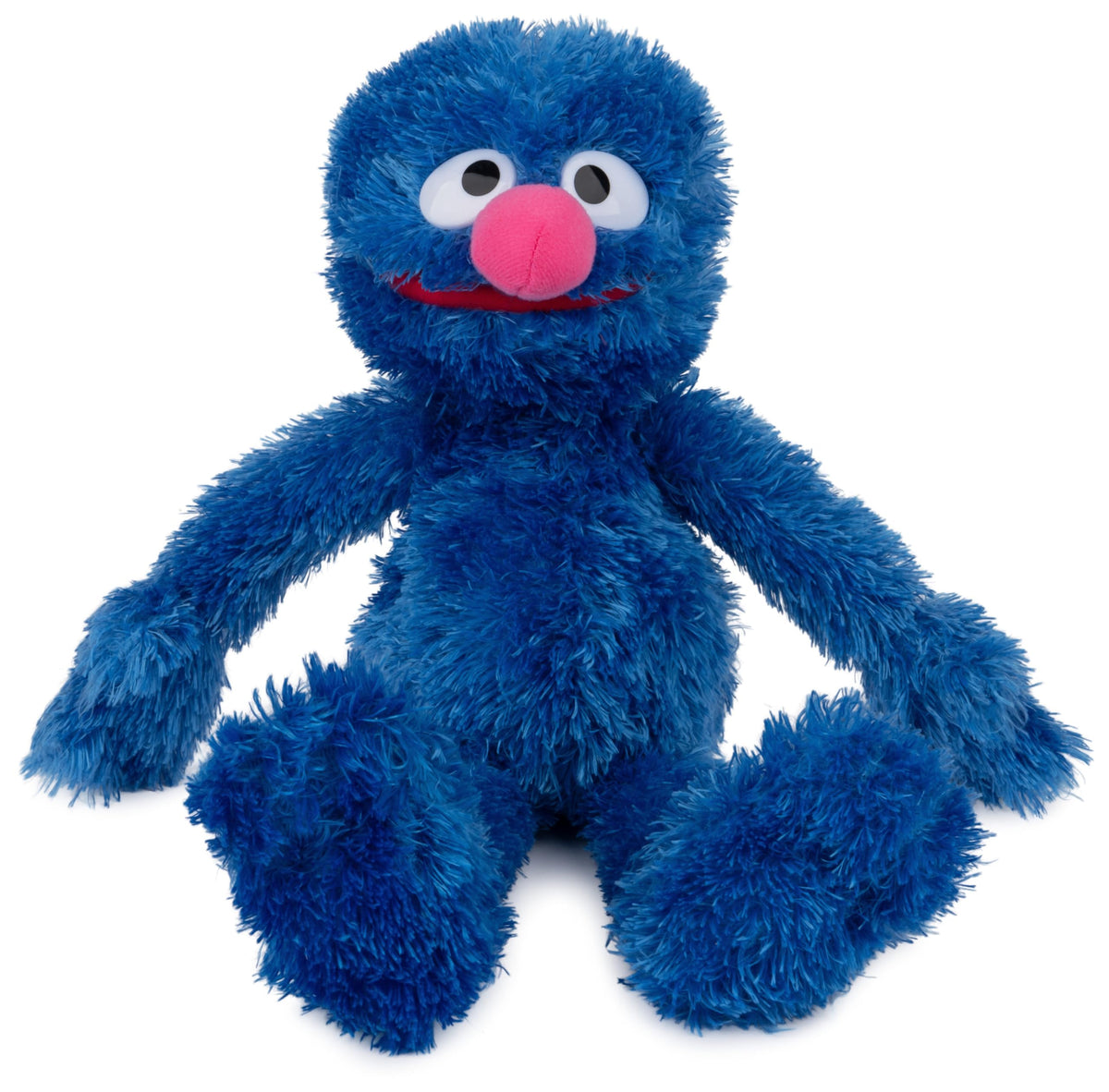 GUND Grover plush blue 14.5-inch close-up face showing soft fur for cuddling