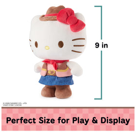 Hello Kitty cowgirl plush denim jeans and boots perfect for display.
