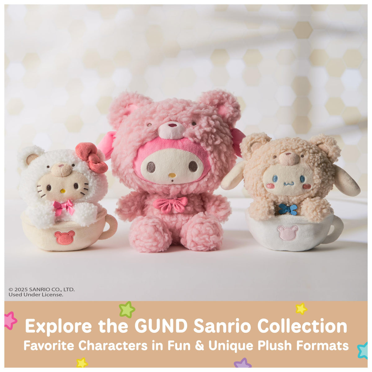 GUND Hello Kitty Hamburger Plush ideal collectible display for Sanrio fans