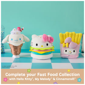 GUND Hello Kitty Hamburger Plush packaged in poly bag for safe gifting