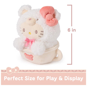 Pink bows on Hello Kitty's ears add kawaii charm.