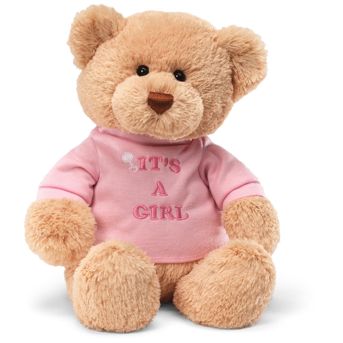 GUND It’s a Girl message bear front view, soft hugs for any occasion