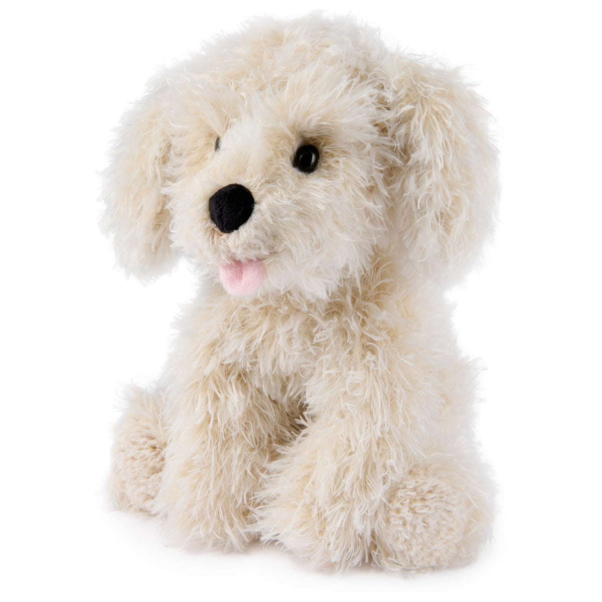 Karina's fur texture close-up reveals shaggy off-white coat.