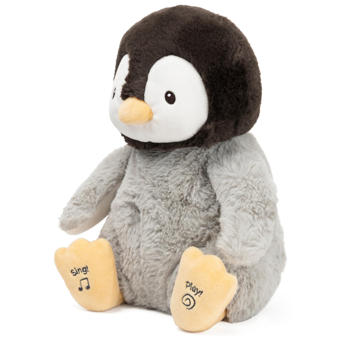 Kissy the Penguin stands at 12 inches for nursery cuddles.