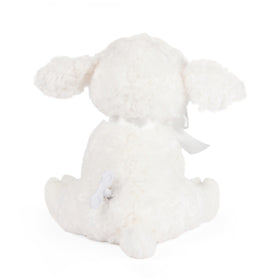 Lena Lamb textured white plush feels soft and cozy for cuddling