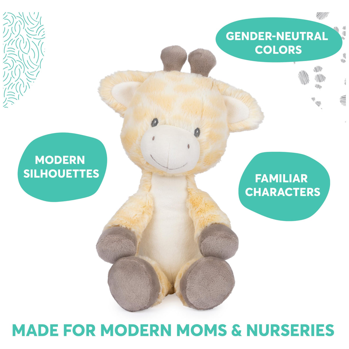 GUND Lil’ Luvs Bodi Giraffe side view plush with floppy limbs