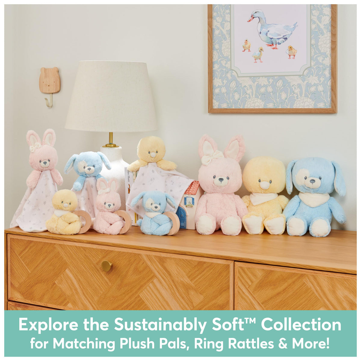 GUND Lovey is machine washable for easy cleaning and durability