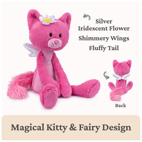 GUND Maeve Rose silver daisy behind the ear adds whimsy.