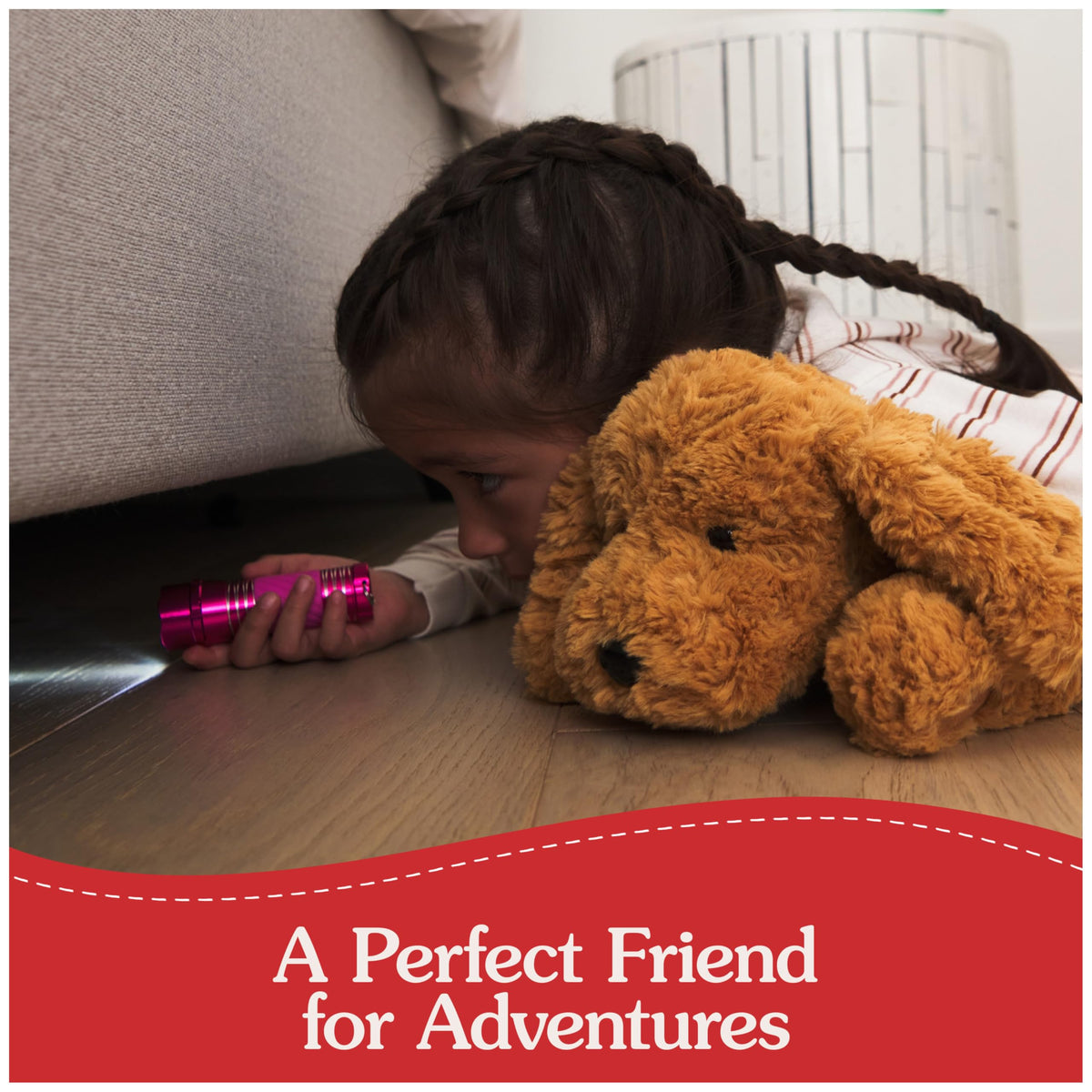 GUND Muttsy surface-washable design makes cleanup quick after playtime.