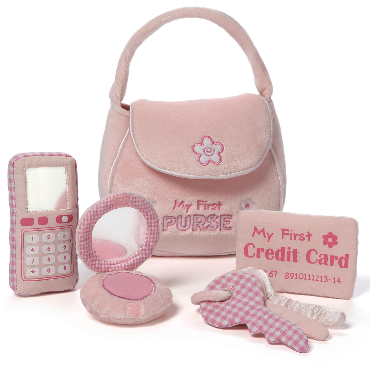 GUND My First Purse Playset pink purse for on-the-go sensory exploration