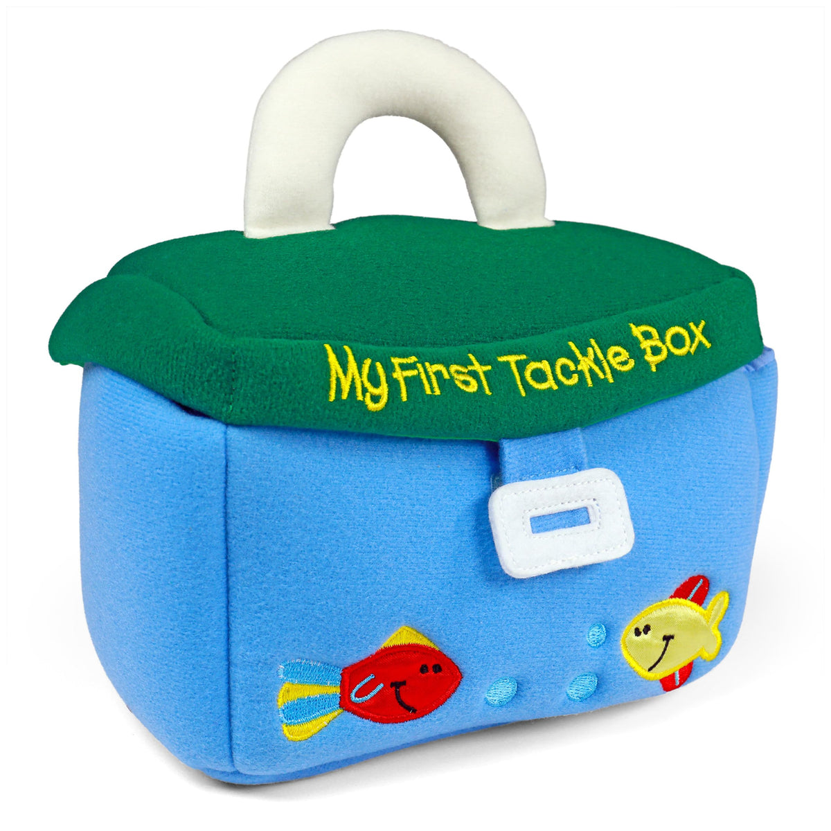 GUND fish sound toy highlighted for engaging sound play during tummy time.